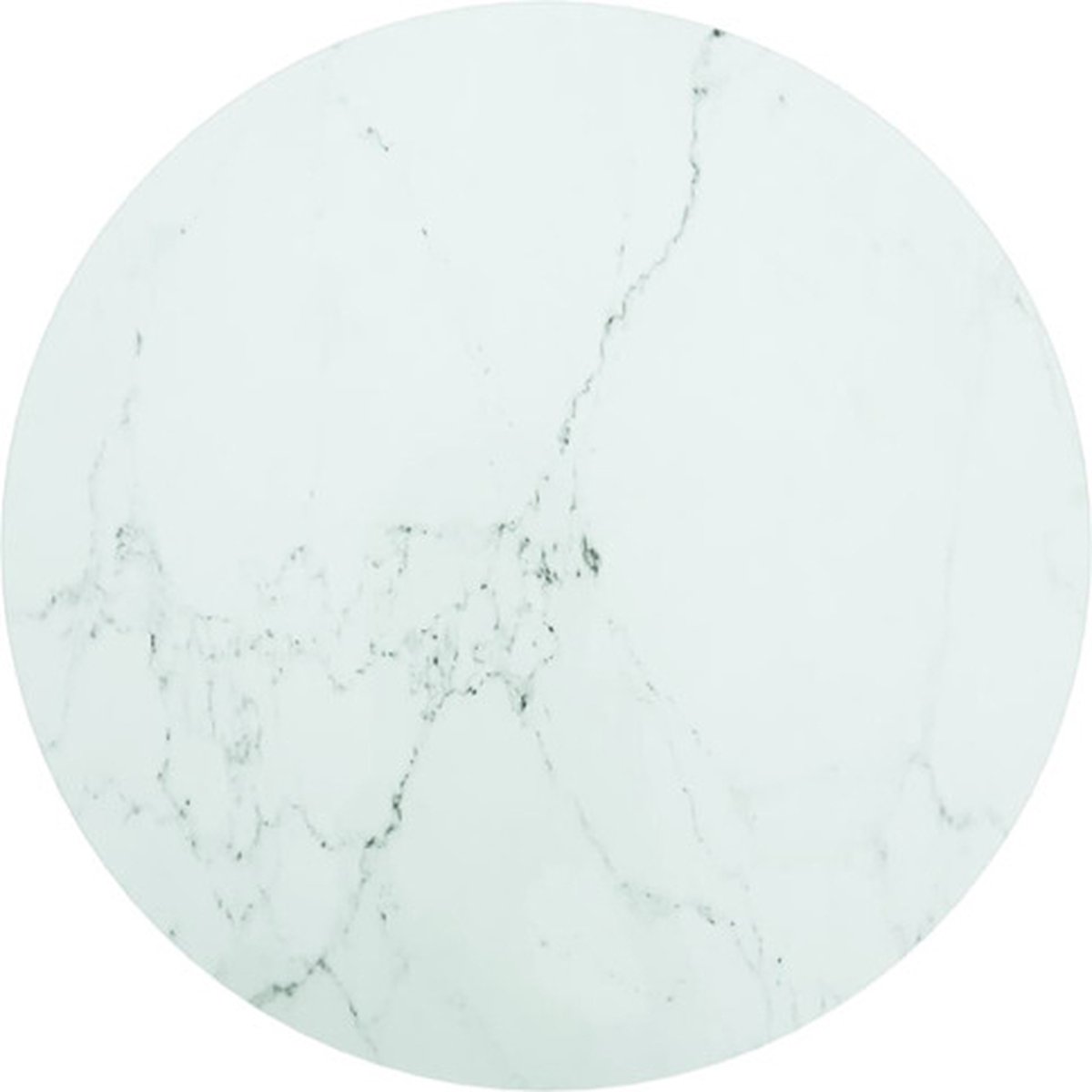Vidaxl Tischplatte, Weiß, Ø60X0,8 Cm, Glas Mit Marmormuster