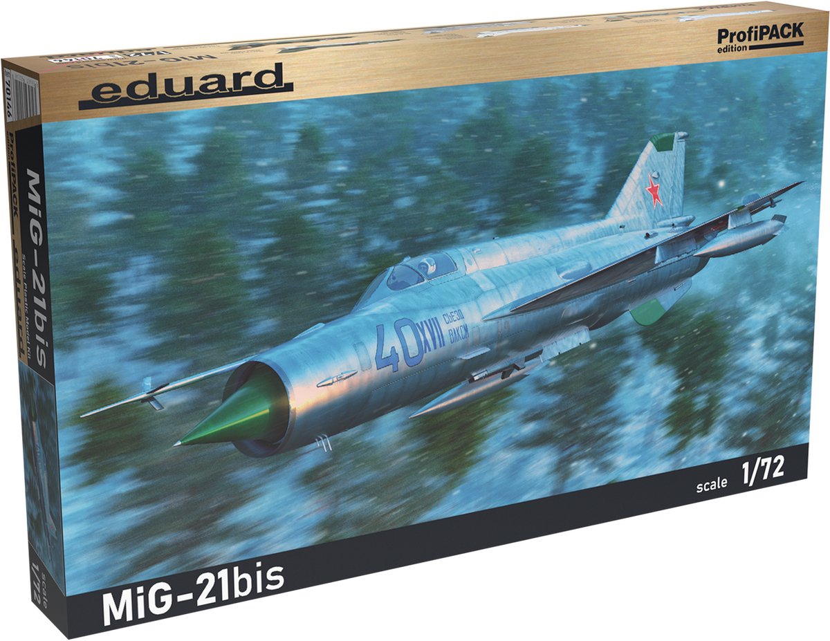 Eduard ProfiPak Plastikmodellbausatz EDU70146 1/72 MiG-21bis (Flugzeug)