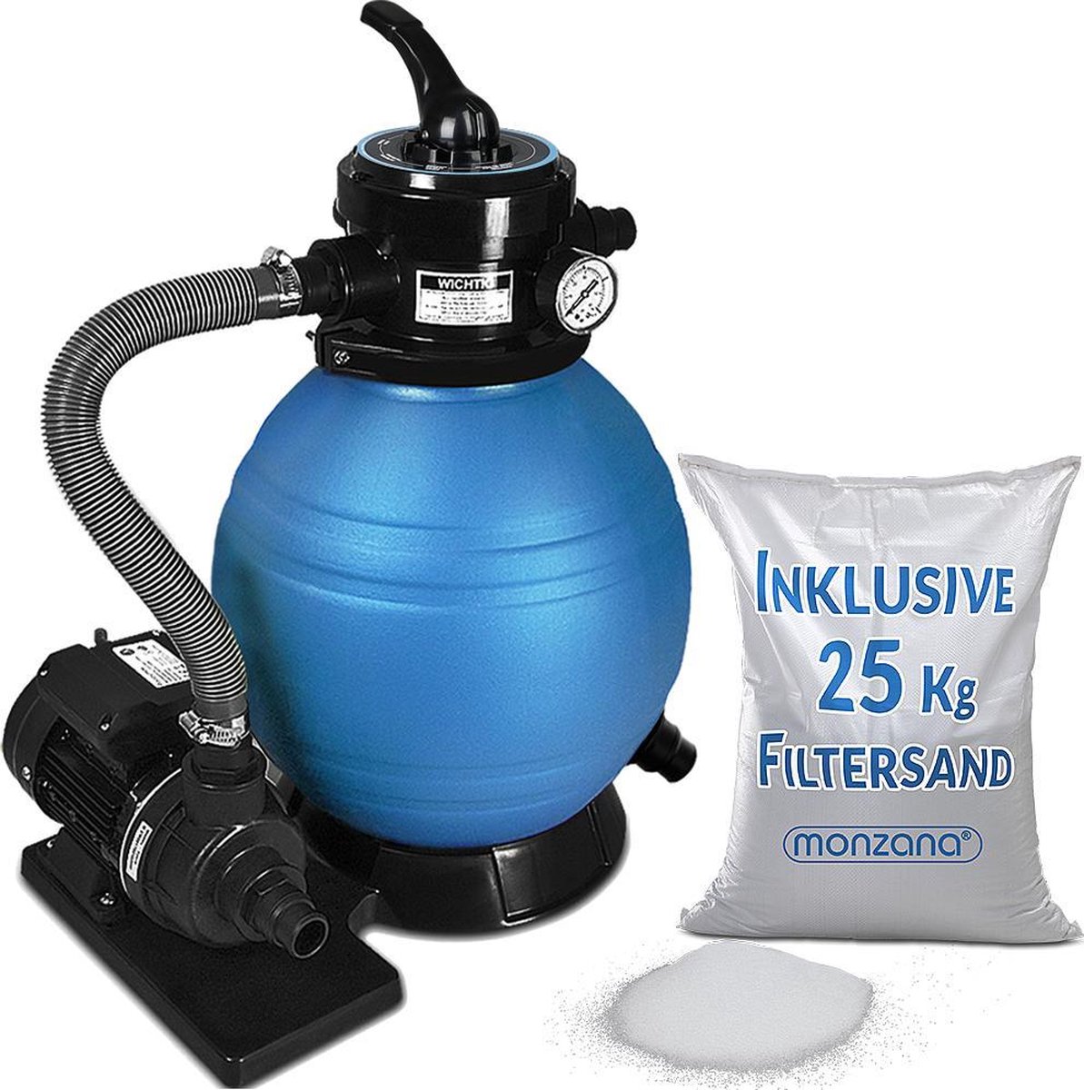 System filtrów piaskowych 10200 L/h Szybą filtracyjną