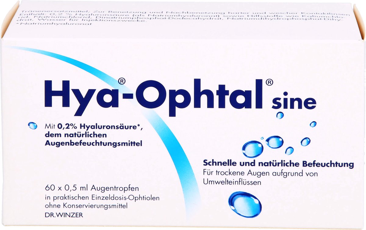 HYA OPHTAL sine Augentropfen 60X0.5 ml Augentropfen