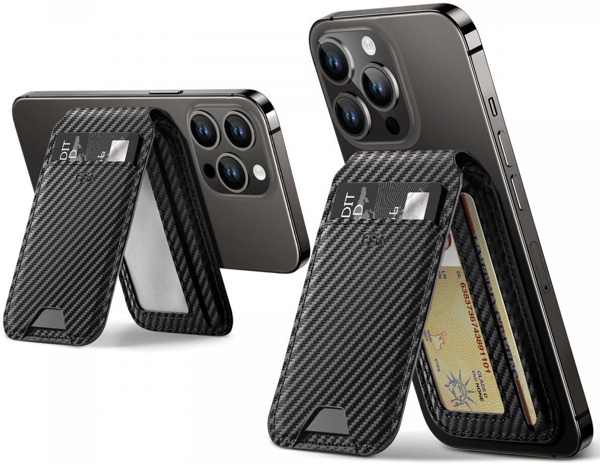 Geo Magnet-Wallet-Ständer - Black Carbon Fiber