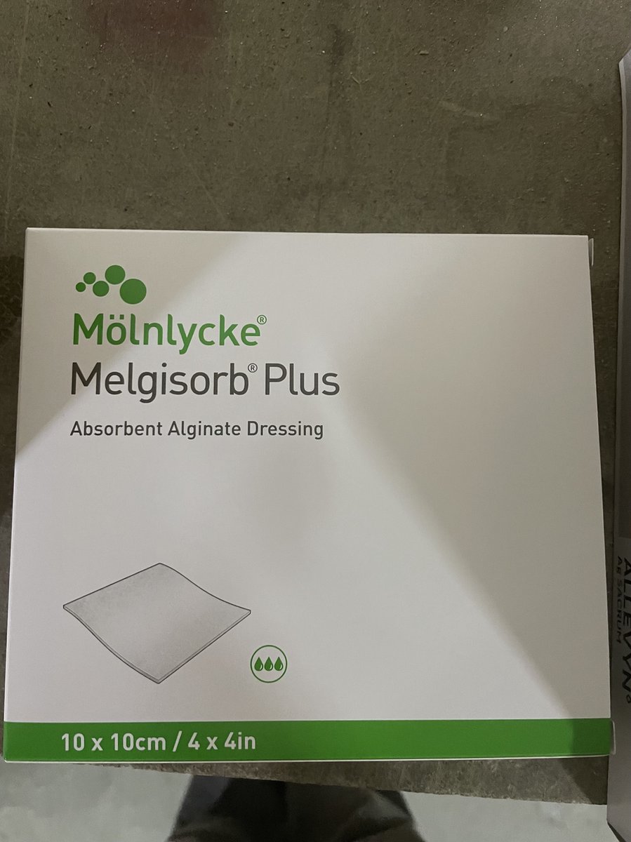 MELGISORB Plus Alginat Verband 10x10 cm steril 10 St Verband