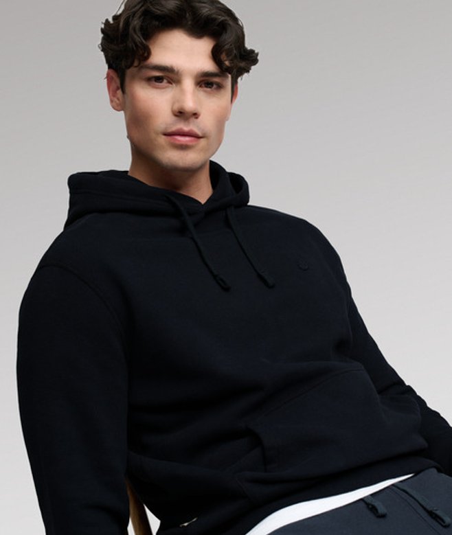 Superdry Herren Essential SD Co Logo Kapuzenpullover Navy - Größe: Xxl