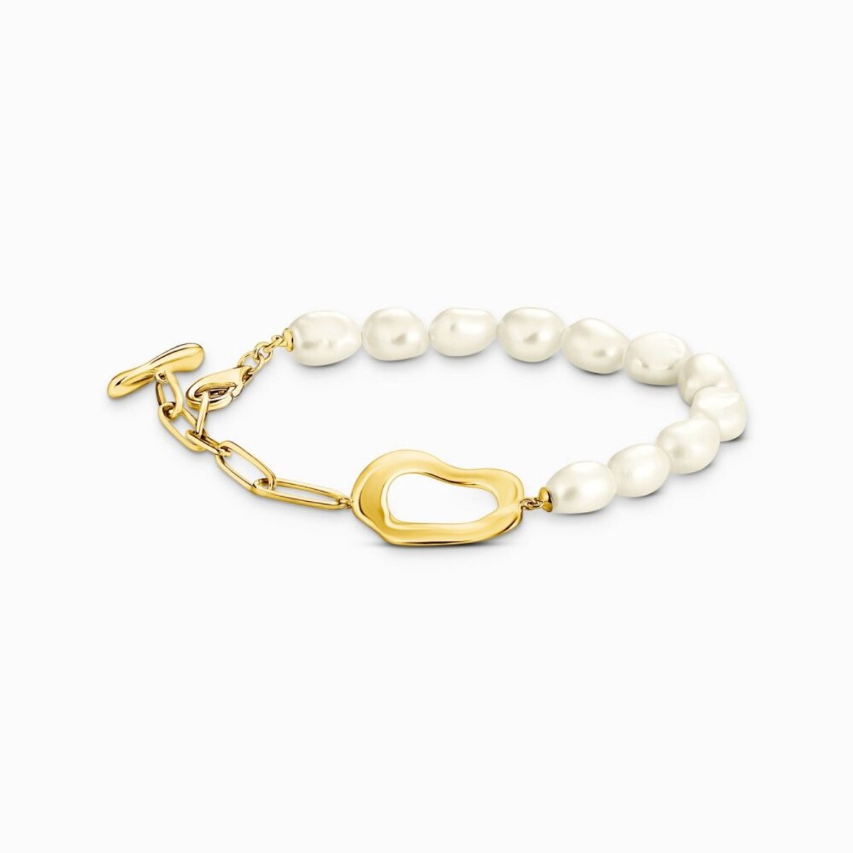 Thomas Sabo A2190-430-14-L19V Perlenarmband Natural Beauty vergoldet