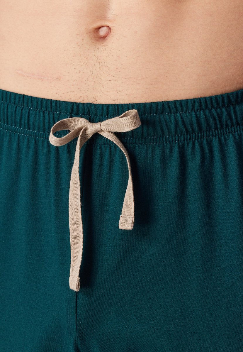 Schlafanzug lang Ringel tiefseegrün - Casual Nightwear 52