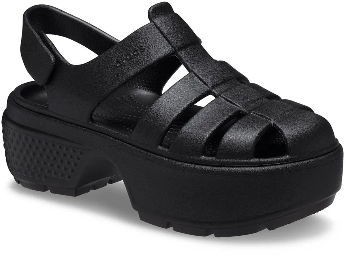Crocs Stomp Fisherman Sandale Schwarz Herren Sneaker 209938-001 39-40