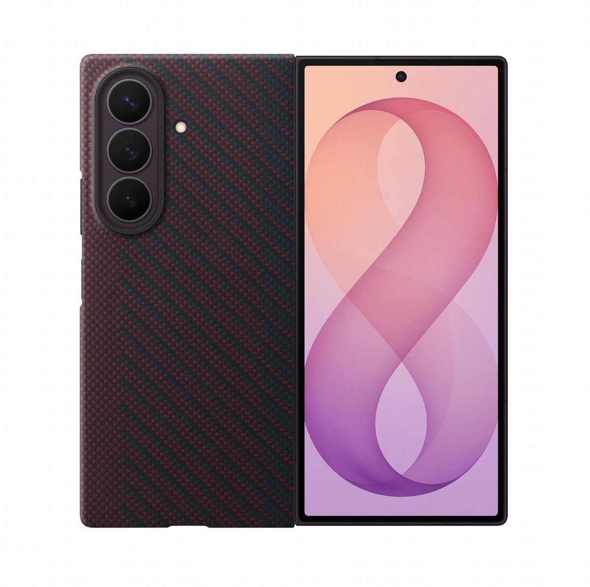 Samsung Samsung Carbon Magnet Case für Galaxy Fold8 Ultra Red