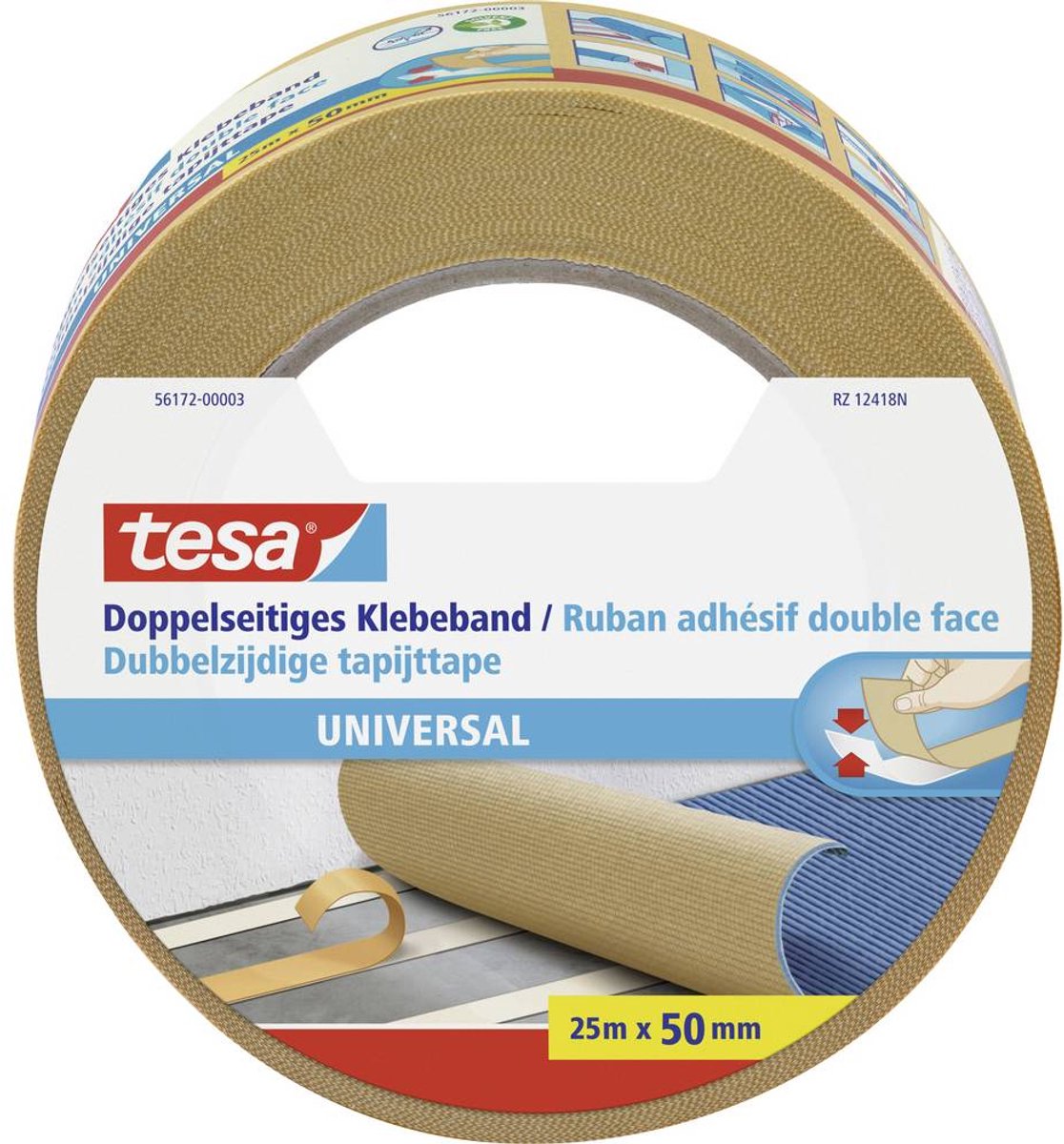 6 x Tesa Klebeband Universal doppelseitig 25mx50mm