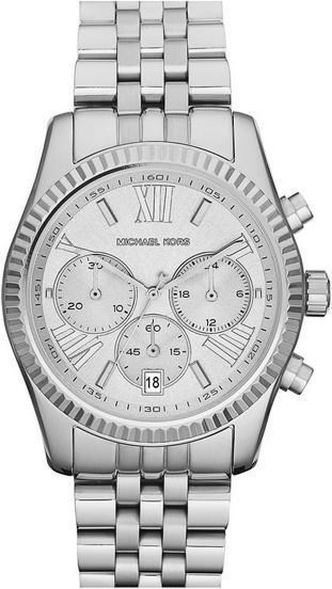 Michael Kors MK5555 Vintage Classic Lexington Chronograph Damenuhr 38mm silber