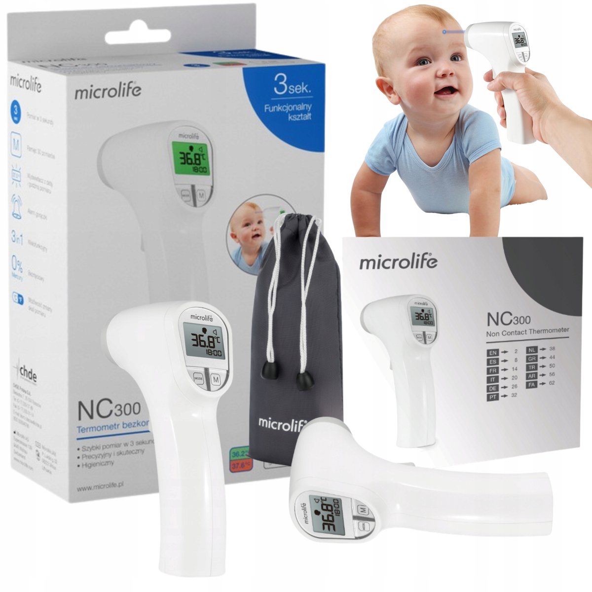 Microlife NC 300, berührungsloses Infrarot-Thermometer