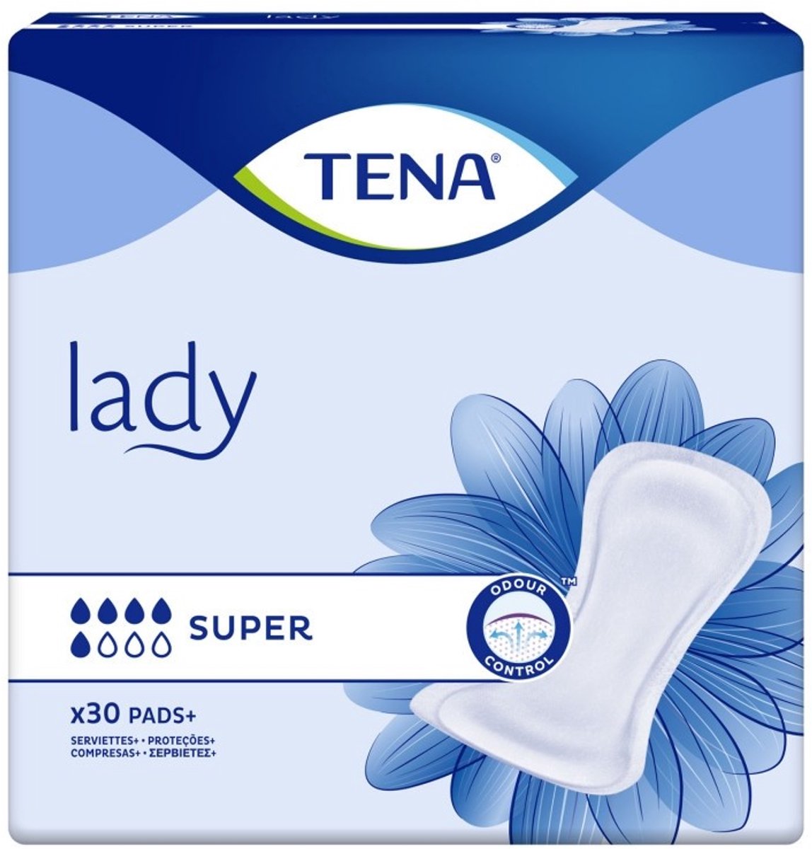 Zestaw TENA LADY Super Wkładki anatomiczne - 6x30 sztuk