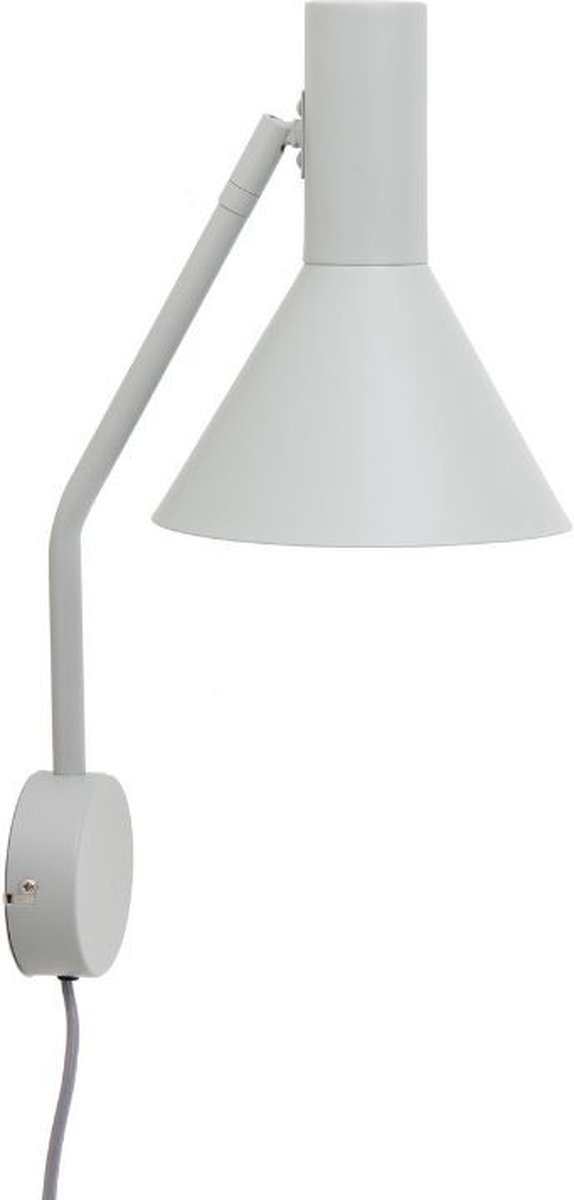 Lyss Wandleuchte Hellgrau - FRANDSEN - Wohnzimmer - Design - Metall - Einflammig