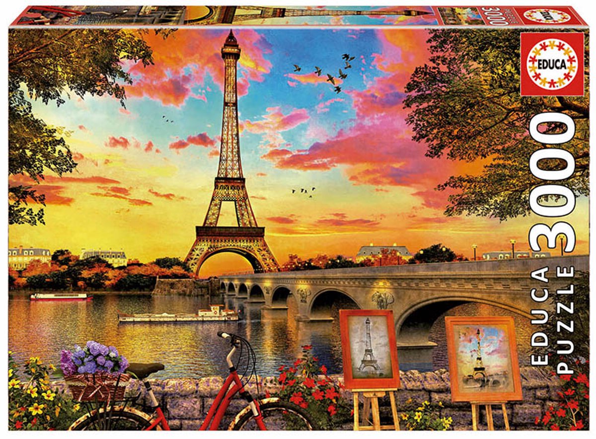 3000 Teile Puzzle Educa París Puesta Sol