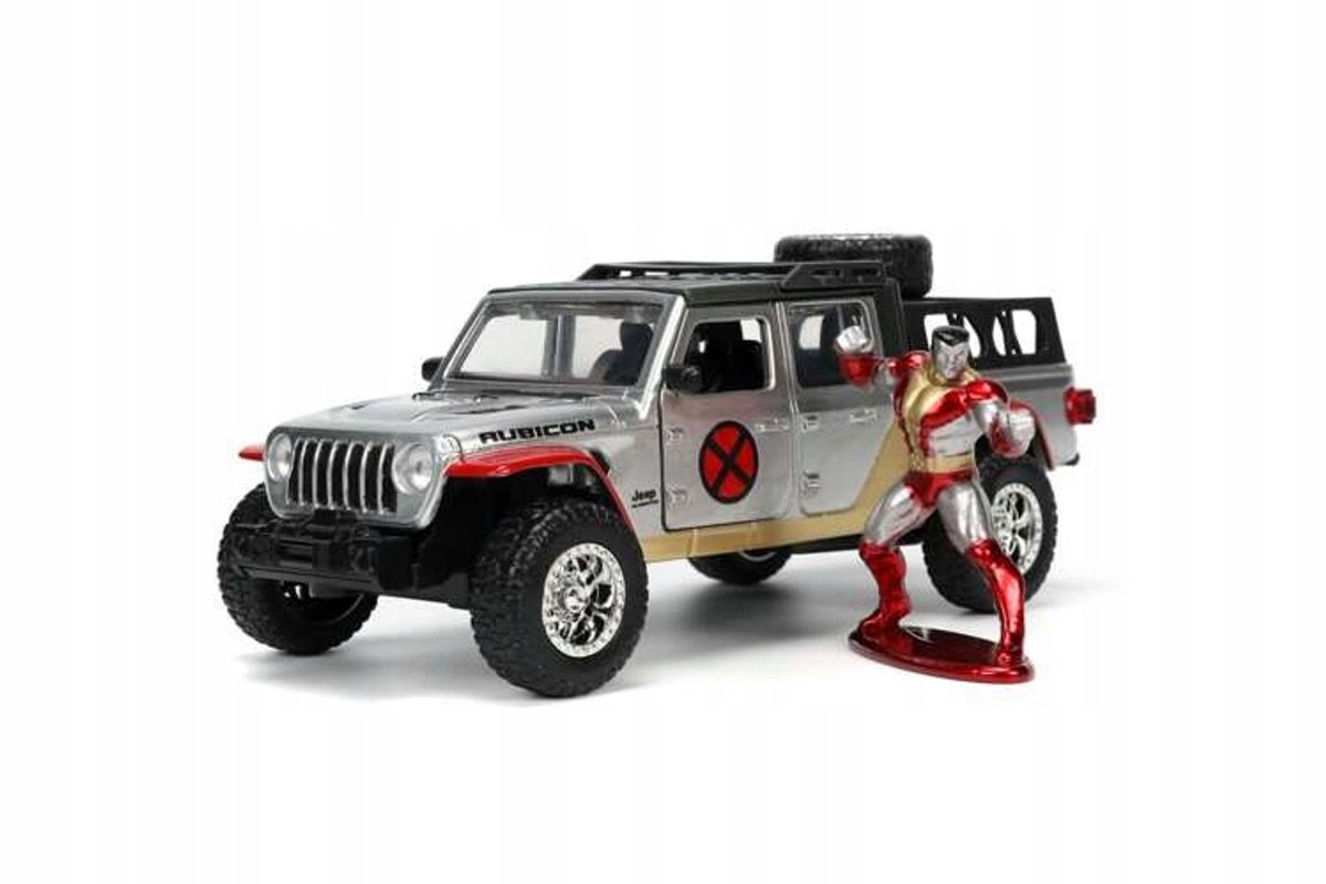 Set von 6 Autospielen mit Figur Jada Toys Marvel 1/32 X-Men Jeep Gladiator métal