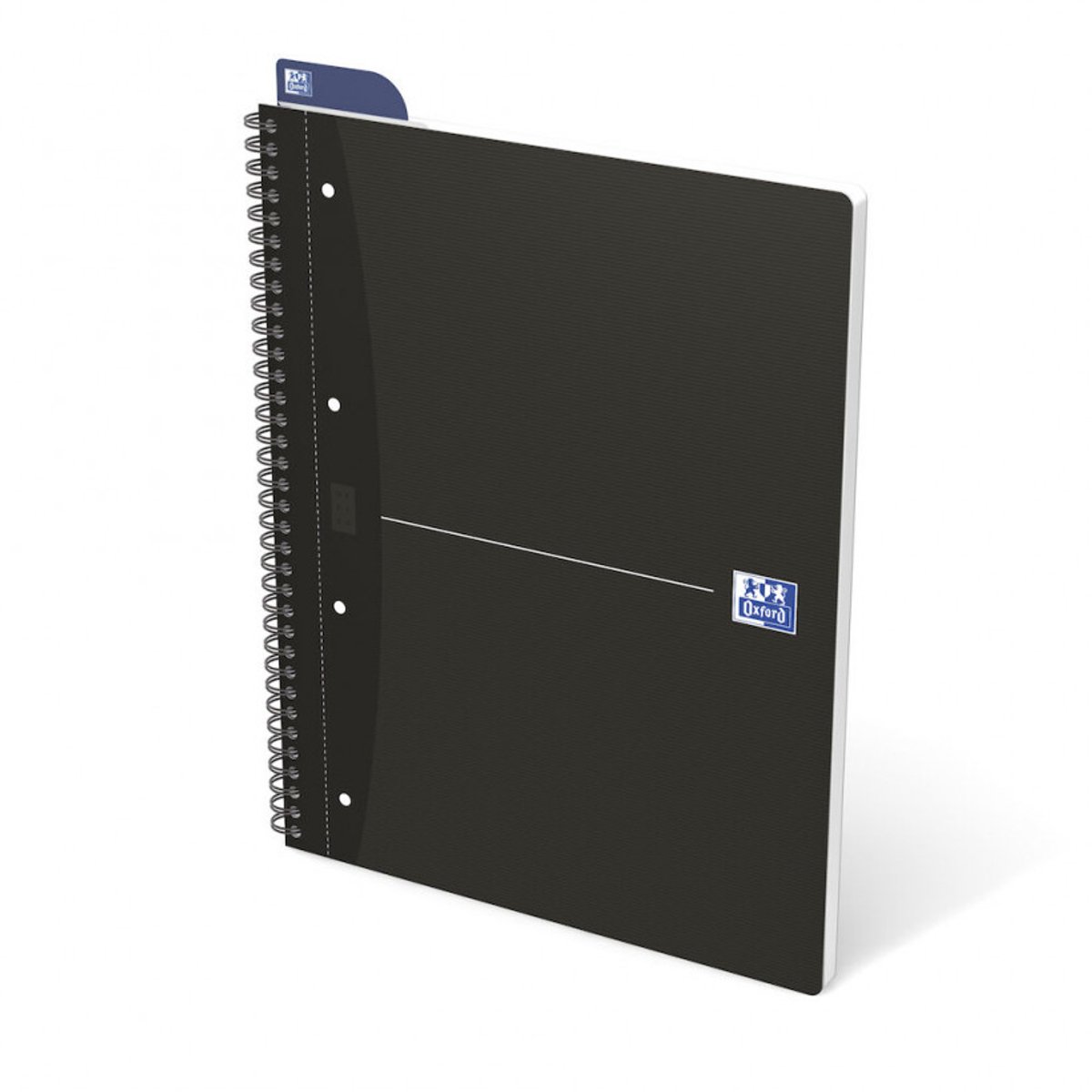 5 x Oxford Collegeblock Smart Black A4+ kariert/liniert 70 Blatt schwa
