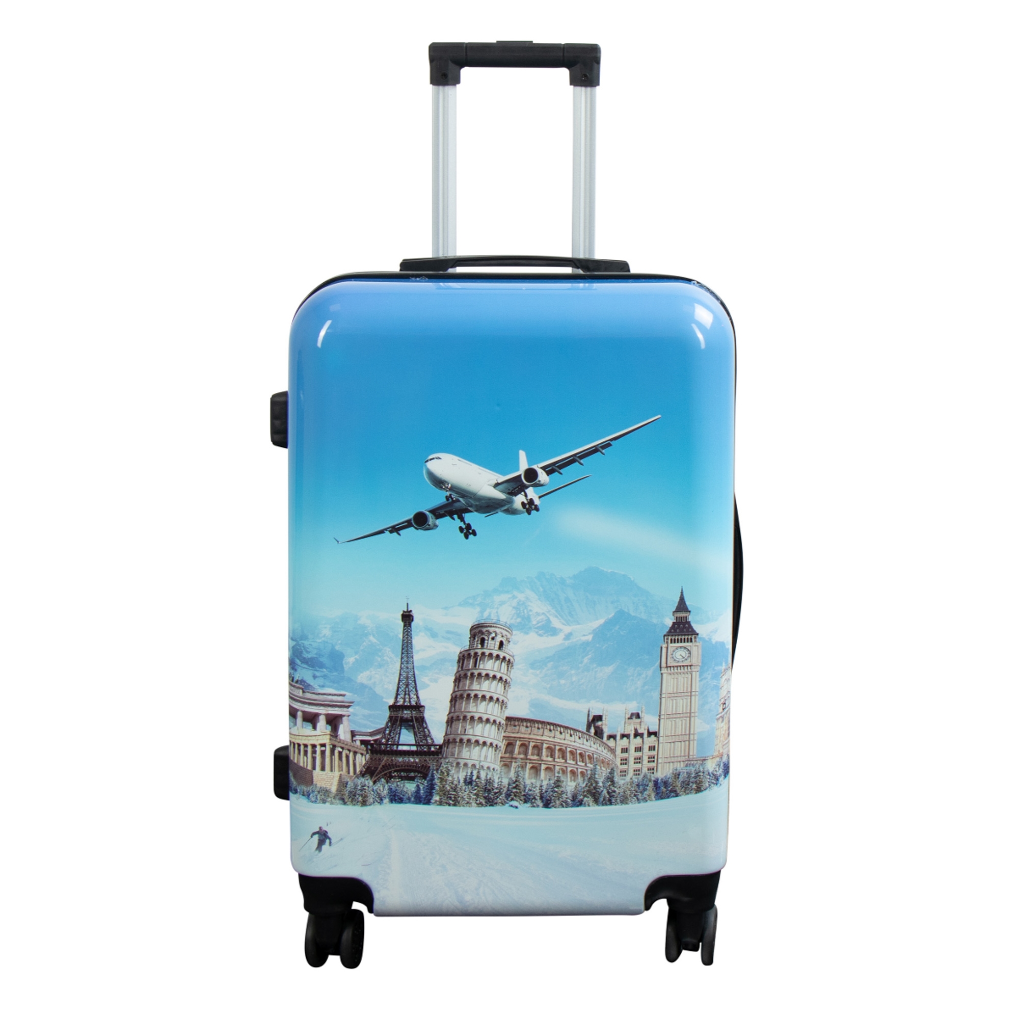 Koffer - Hardcase-Koffer - Größe Mittelgroßer Koffer mit Motiv - Flugzeug - Exklusiver leichter Reisekoffer