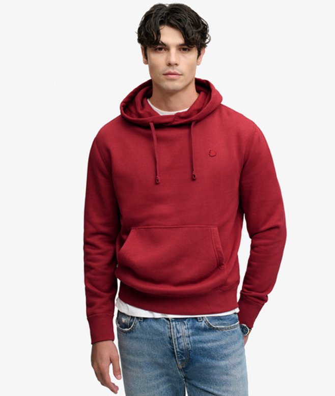 Superdry Herren Essential SD Co Logo Kapuzenpullover Red - Größe: S