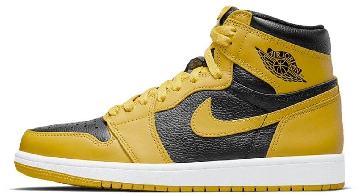 Air Jordan 1 Retro High OG Pollen Unisex-Sneaker Gelb Schwarz Weiß 555088-701 40