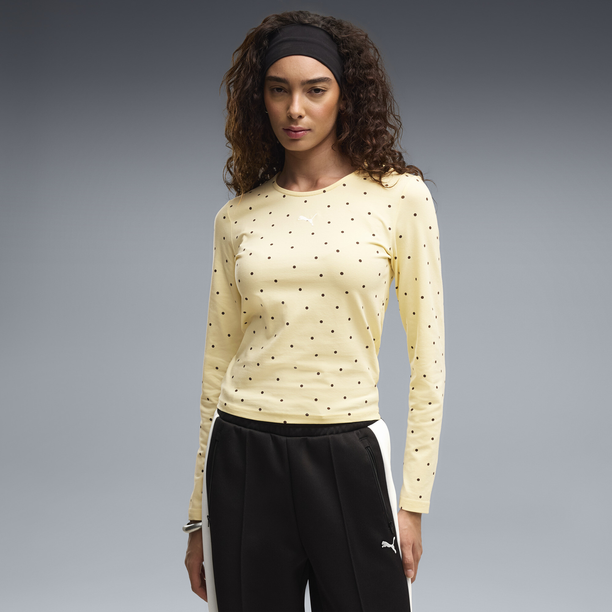 PUMA Baby Langarm-Shirt Damen, Kleidung, Gelb, S