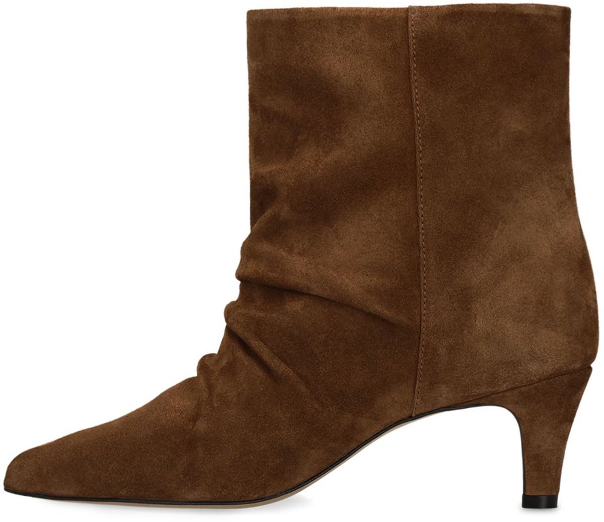 Bruine suède slouchy enkellaarsjes