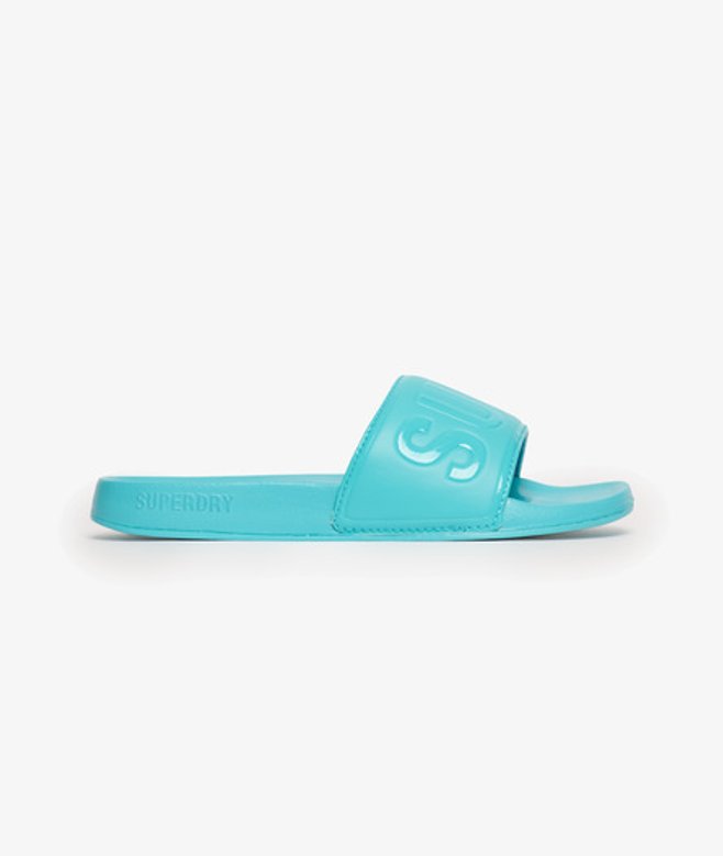 Superdry Damen Vegan Code Core Badesandalen Blau - Größe: S