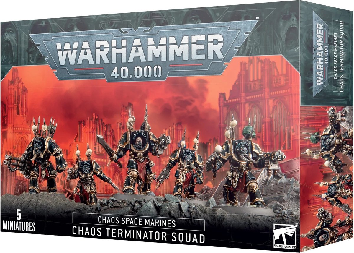 Set mit 5 Figuren Games Workshop Warhammer 40k - Space Marine du Chaos Terminators (2019)