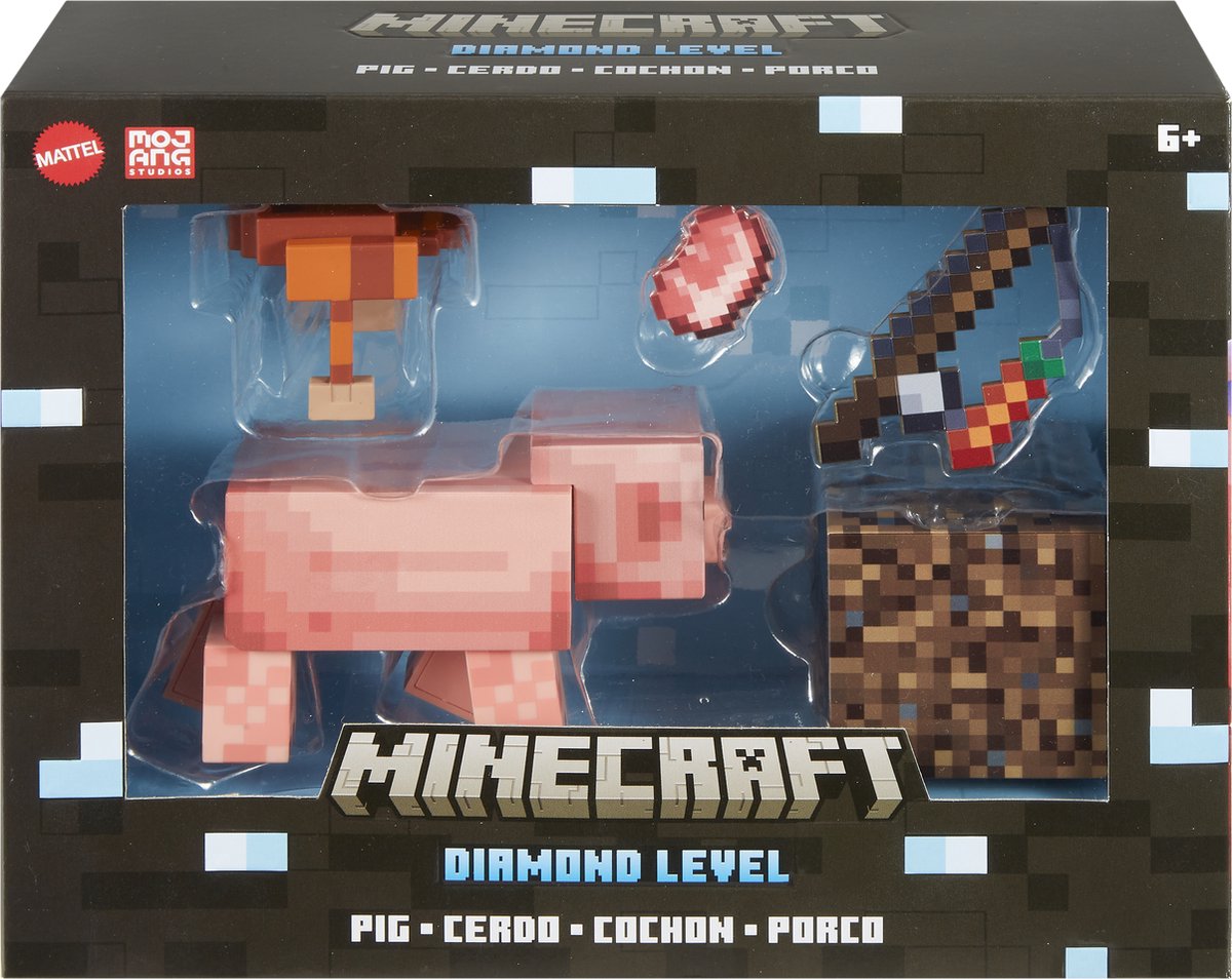 Sammlerfigur Mattel Minecraft Level Pig