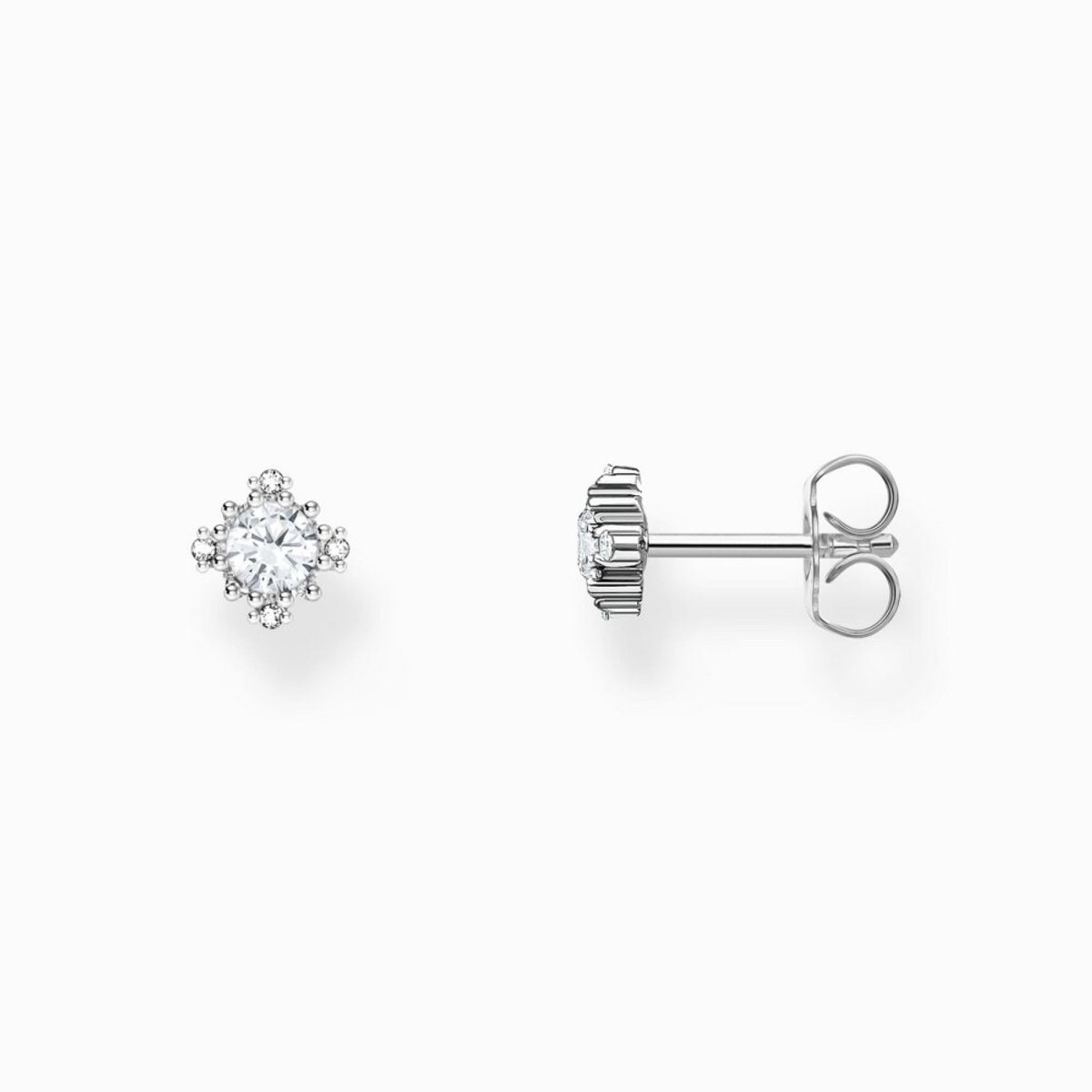Thomas Sabo H2311-051-14 Silberne Ohrstecker mit weißem Stein Damen
