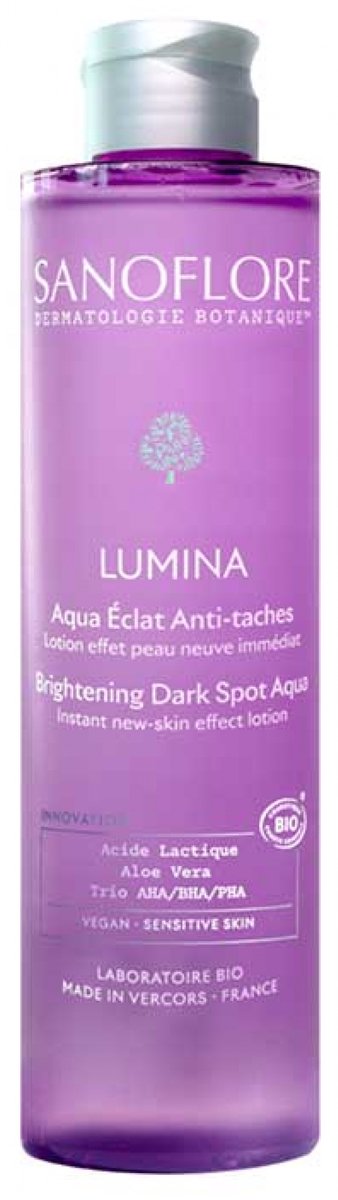Sanoflore Lumina Bio Aqua Éclat Lotion gegen Pigmentflecken 200 ml