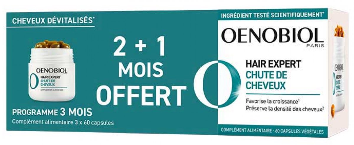 Oenobiol Hair Expert Behandlung gegen Haarausfall: 2 Monate + 1 Monat gratis