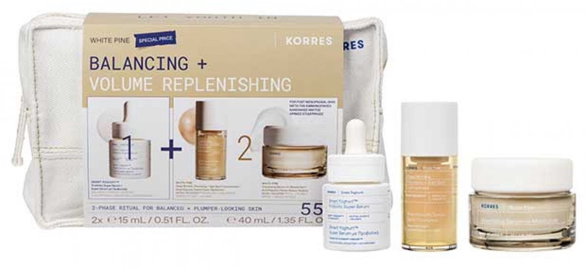 Korres Weißkiefer-Set: Ausgleich + Volumenwiederherstellung
