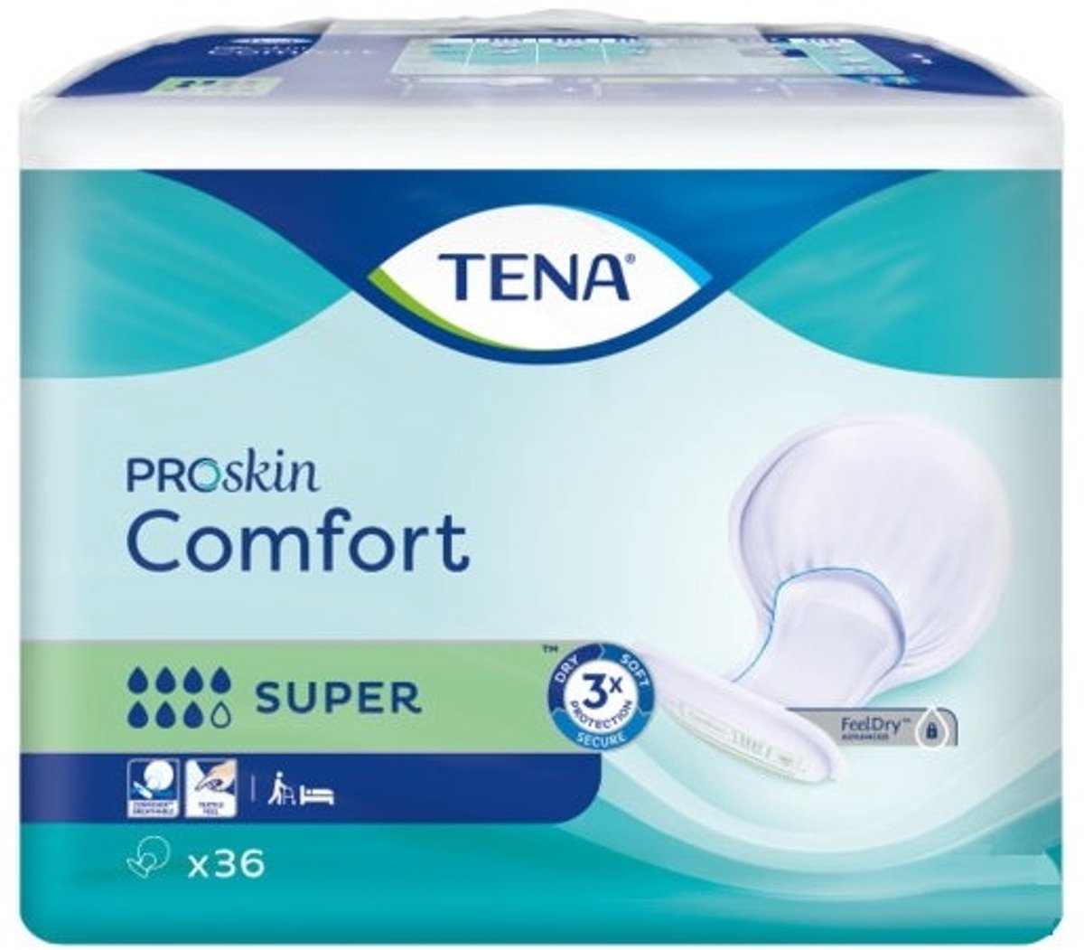 Tena ProSkin Comfort Super 36 – Anatomisch geformte Einlagen