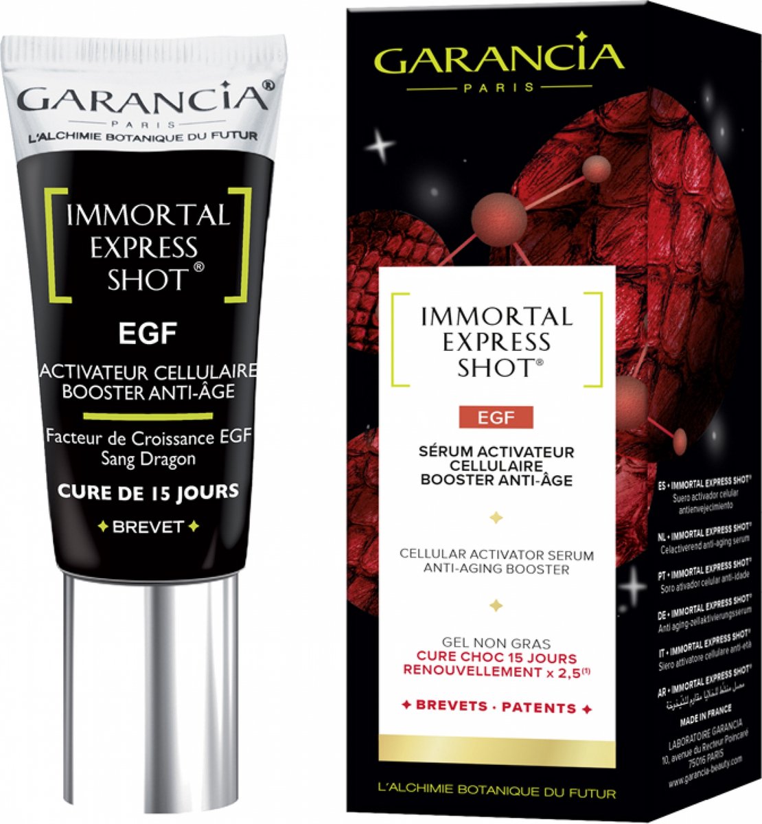 Garancia Immortal Express Shot EGF Anti-Aging-Zellaktivator-Serum-Booster 15 ml