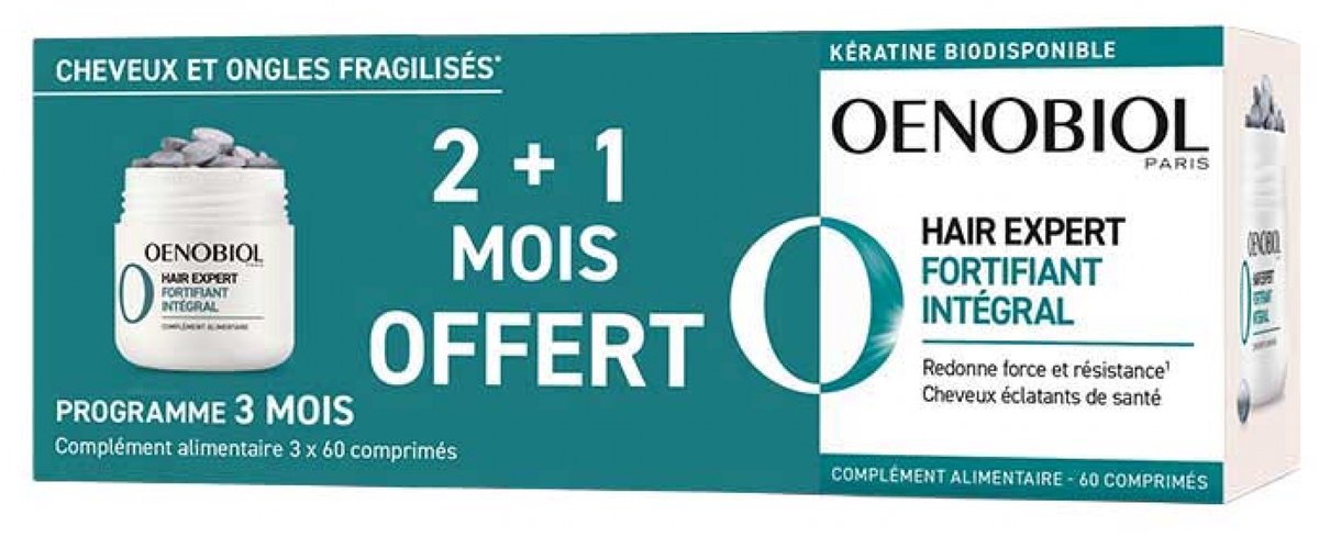 Oenobiol Hair Expert Umfassende Kräftigungskur: 2 Monate + 1 Monat gratis