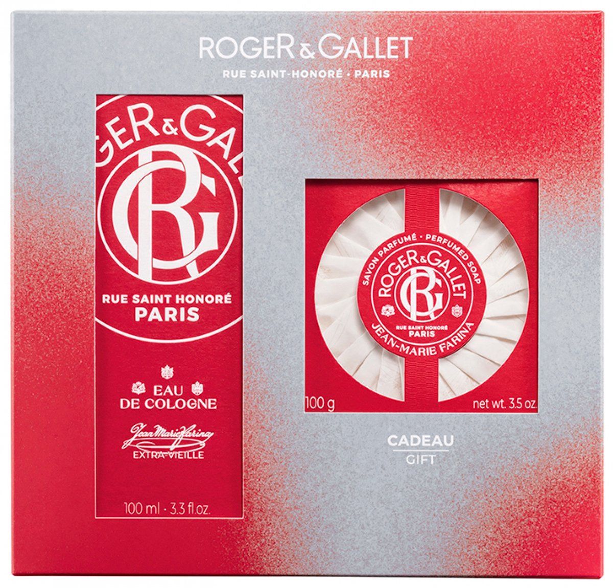 Roger & Gallet Jean-Marie Farina Eau de Cologne 100 ml + kostenlose Duftseife 100 g