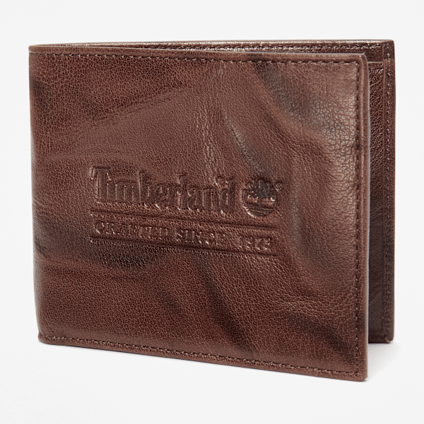 Timberland - Portafoglio Billfold in Pelle Lavata da Uomo in marrone scuro, Uomo, marrone