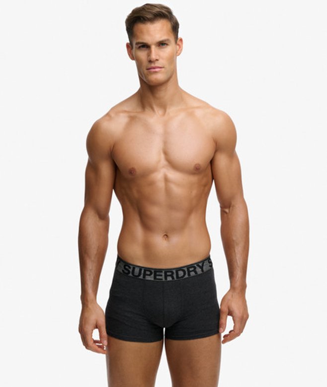 Superdry Herren Trunk Dreierpack Light Grey - Größe: L