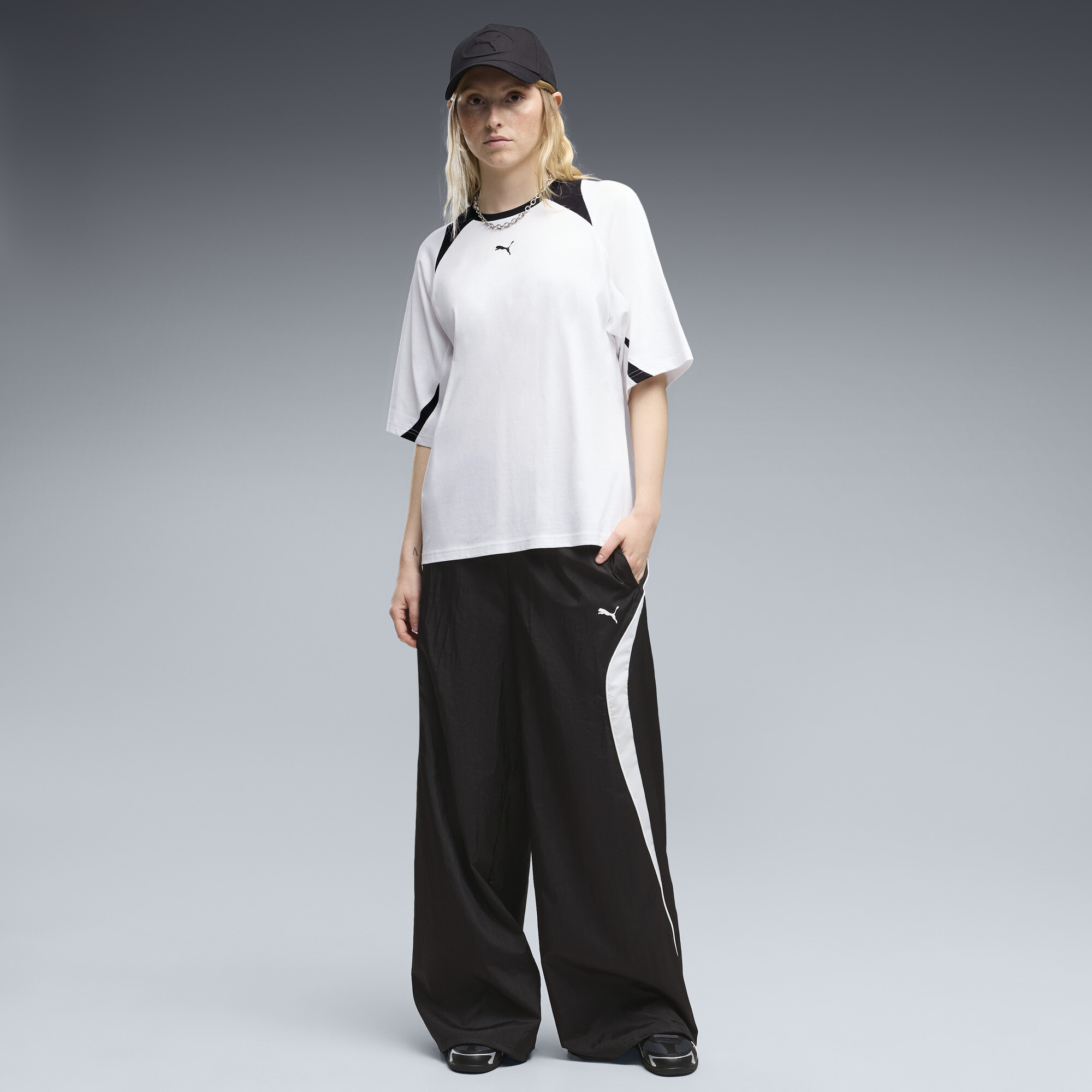 PUMA Sport Relaxed Gewebte Hose Damen, Kleidung, Schwarz, L