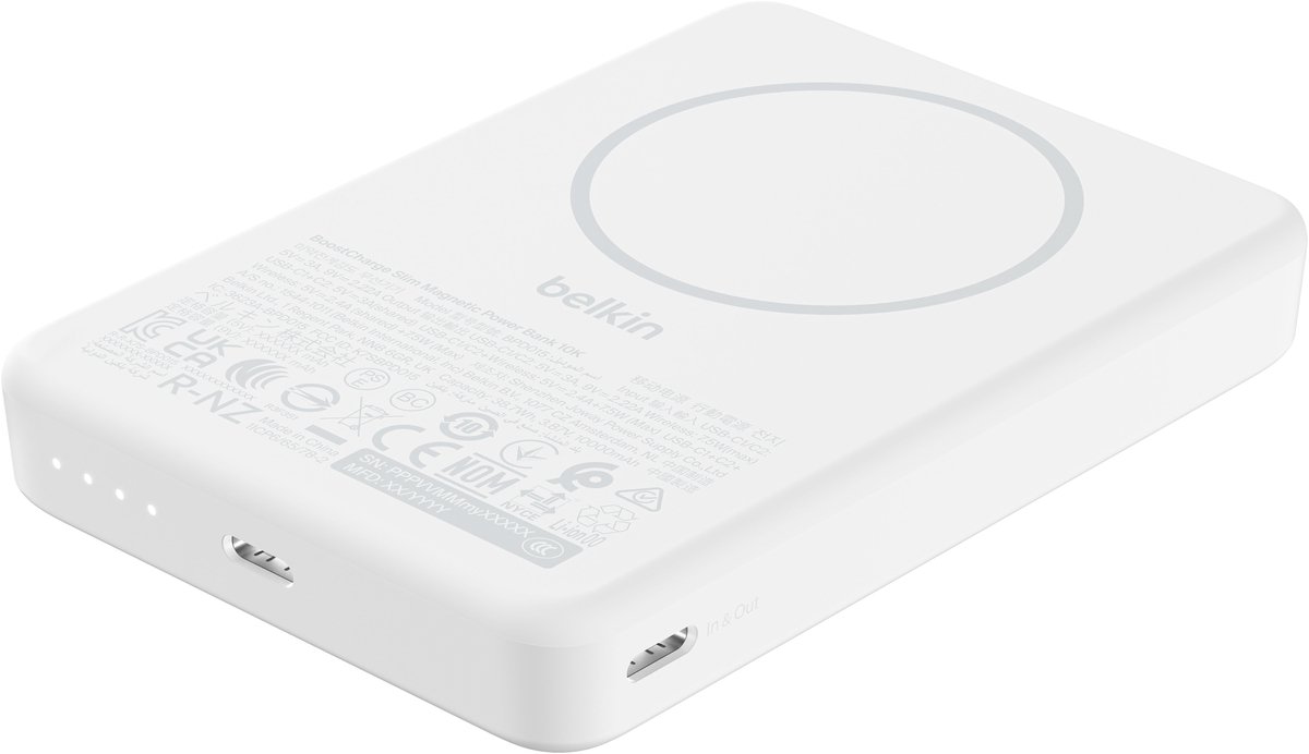 Belkin Belkin BoostCharge Slim Mag. Powerbank 10.000mAh 7.5 W, weiß