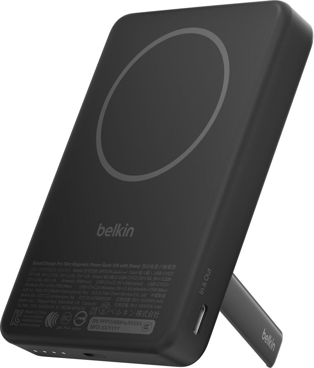 Belkin Belkin BoostCharge Slim Mag. Powerbank 10.000mAh Qi2 15 W, blk