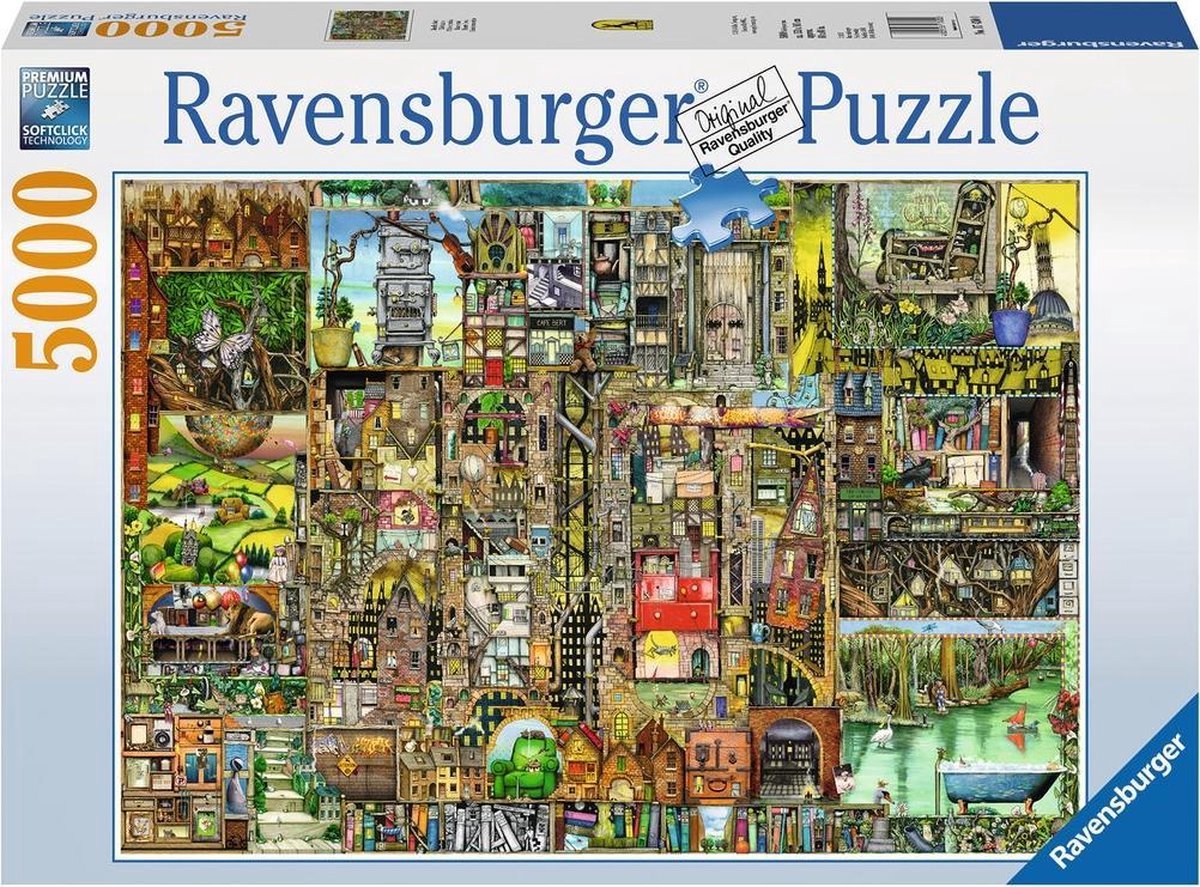 Puzzle 5.000 Teile bizarre Stadt / colin thompson Ravensburger