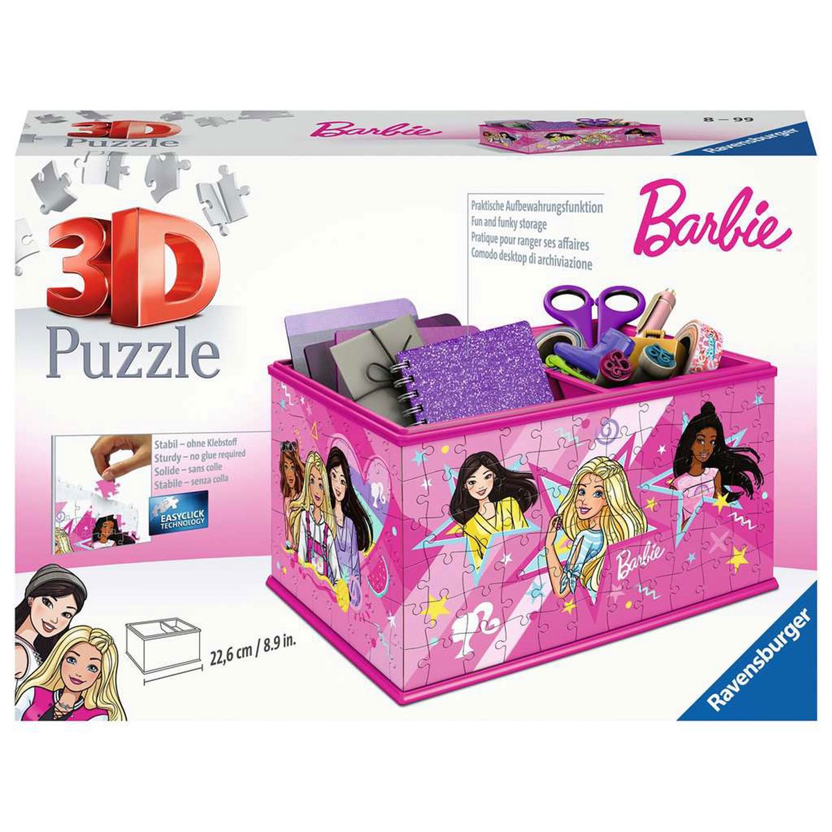 Puzzle mit 216 Teilen -Aufbewahrungsbox - barbie 3d puzzle Ravensburger