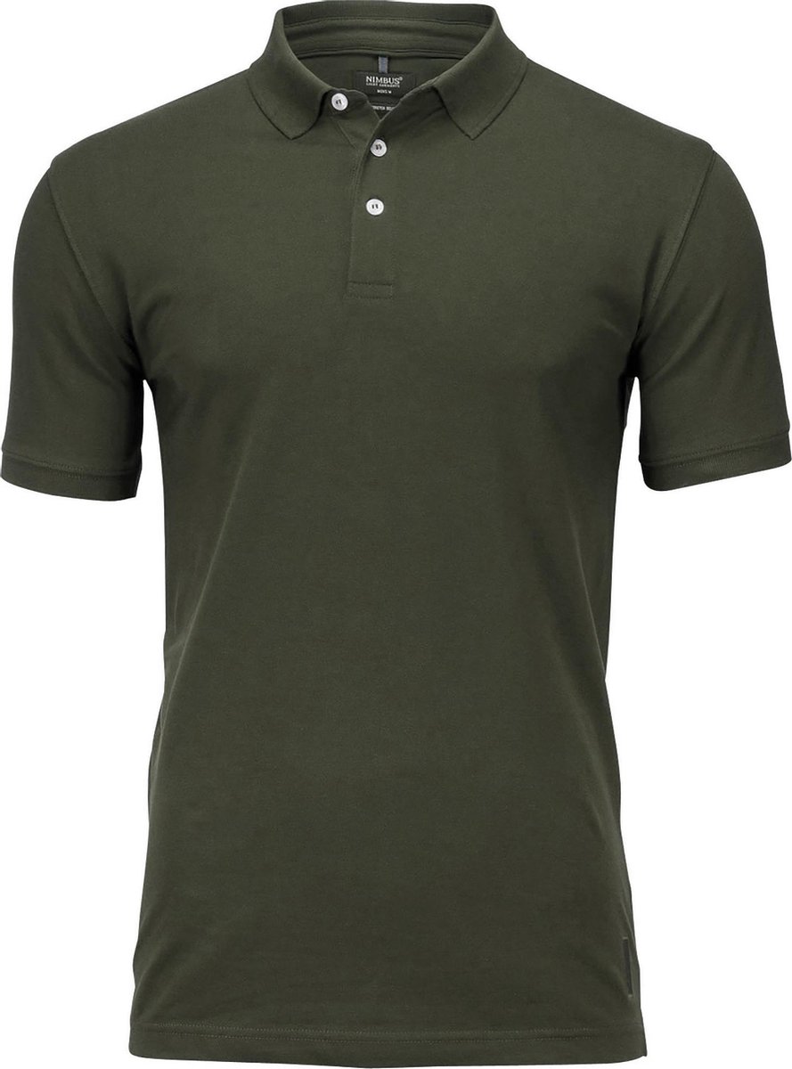 Nimbus Herren Harvard Stretch Deluxe Poloshirt L olivgrün