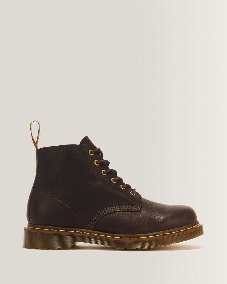 Dr. Martens 101 Ub 6-Ösen Ambassador Leder Schnürstiefel in Braun, Größe: 36
