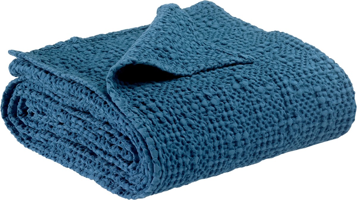 Bettüberwurf aus Baumwolle stonewashed Vivaraise Tana