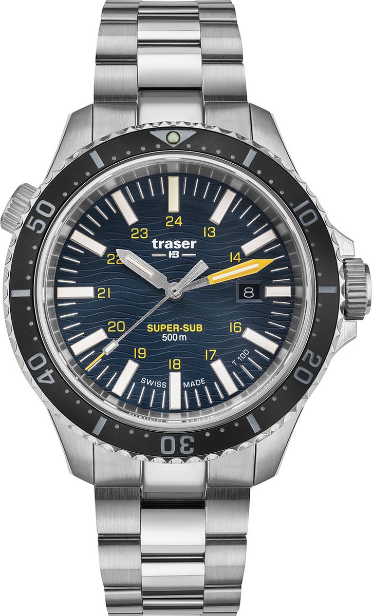 Traser H3 109372 P67 T100 SuperSub Blue Herrenuhr 46mm 50ATM