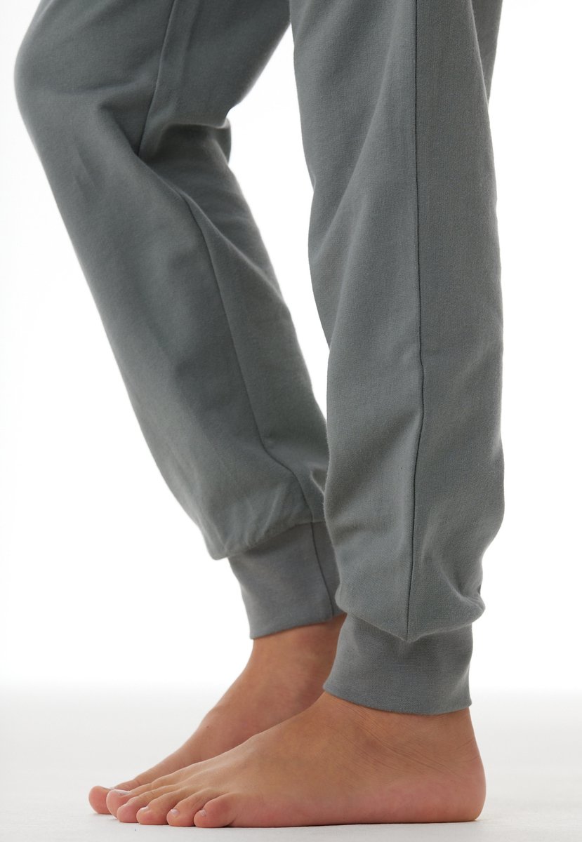 Schlafanzug lang Sweatware Bündchen salbei - Nightwear 98
