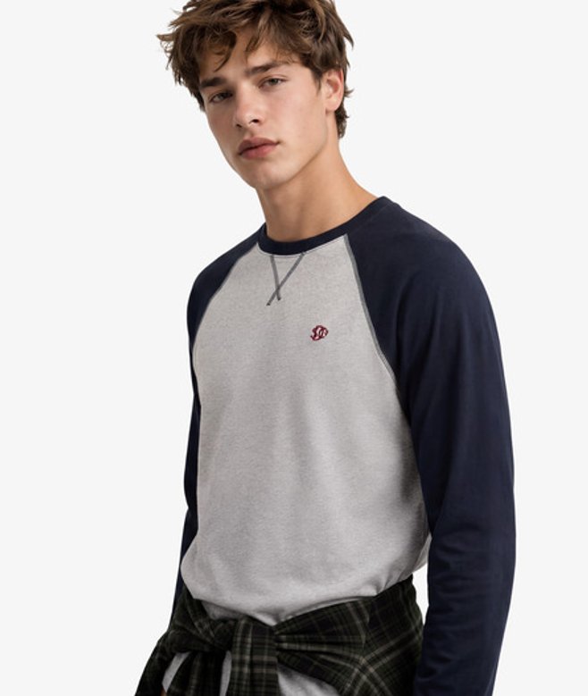 Superdry Herren Vintage Athletic Baseball Oberteil Navy - Größe: XL