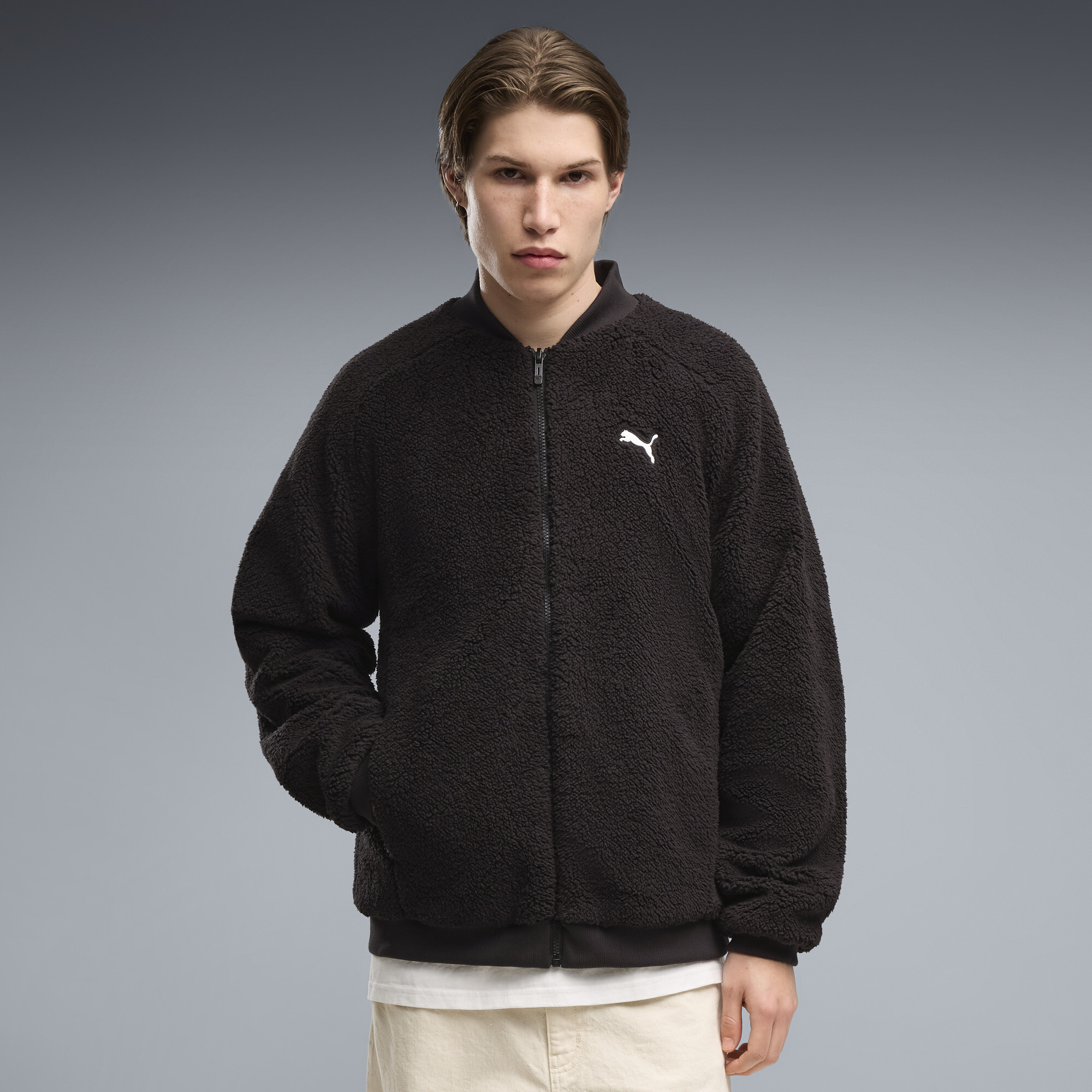 PUMA Wendbare Bomberjacke Herren, Kleidung, Schwarz, L