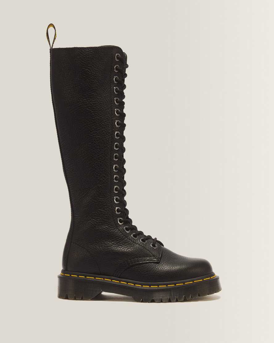 Dr. Martens 1B60 Bex Pisa Leder Hohe Stiefel in Schwarz, Größe: 43